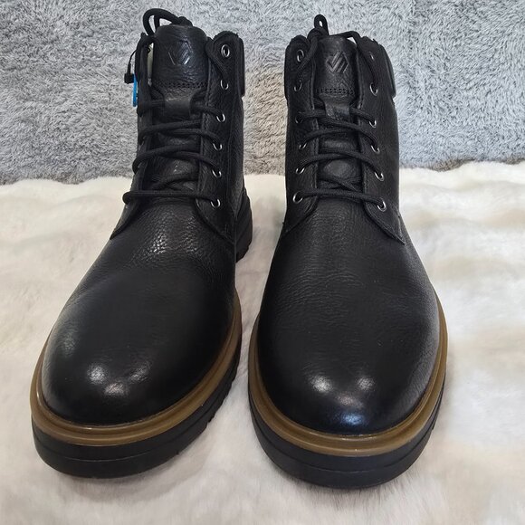 Johnston & Murphy Men's XC4 Henson Plain Toe Boot Black Leather Size 9 New WP - Picture 6 of 8